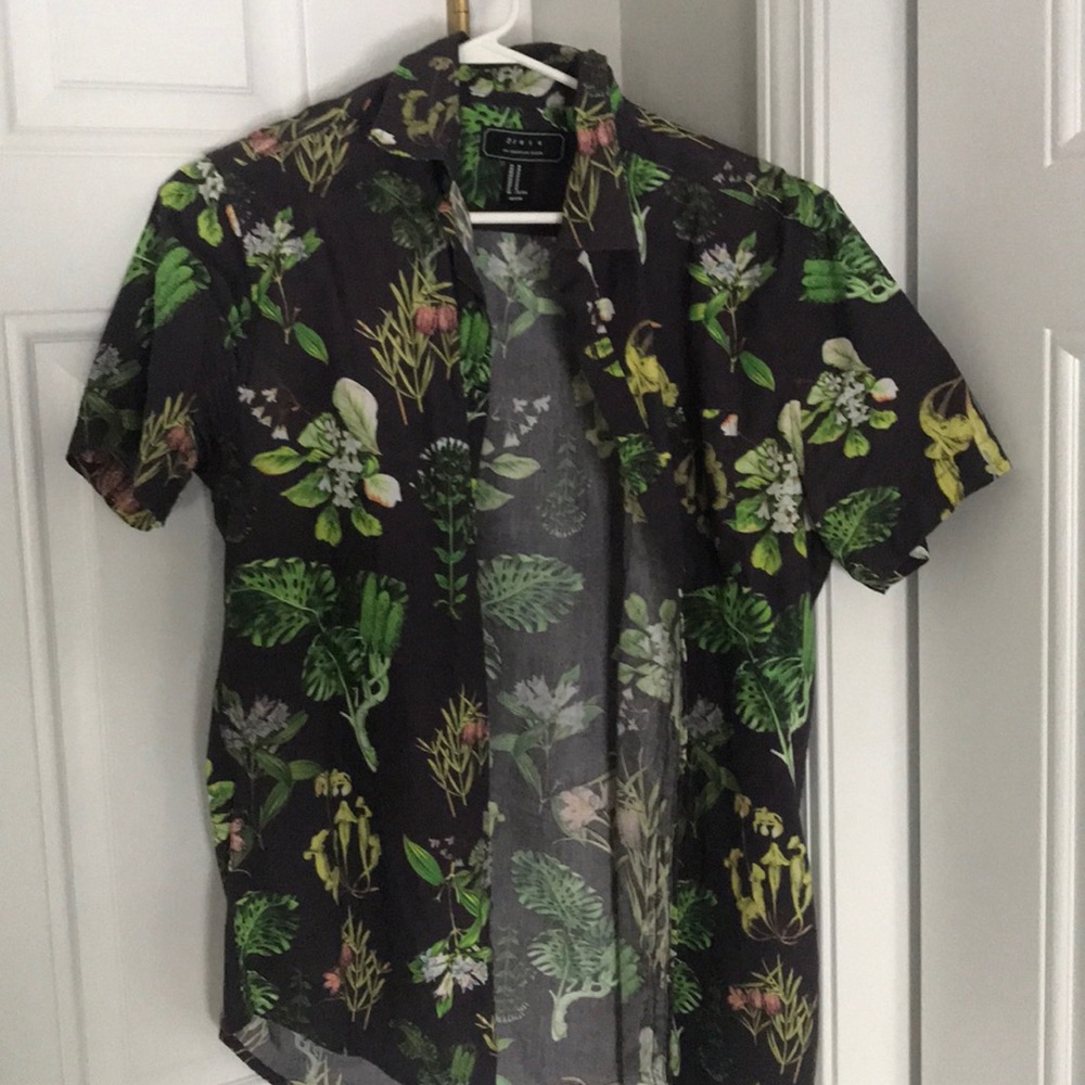 Floral button down shirt